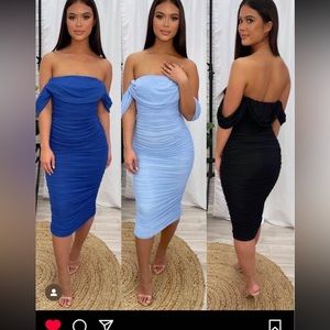 NWT white rouched dress